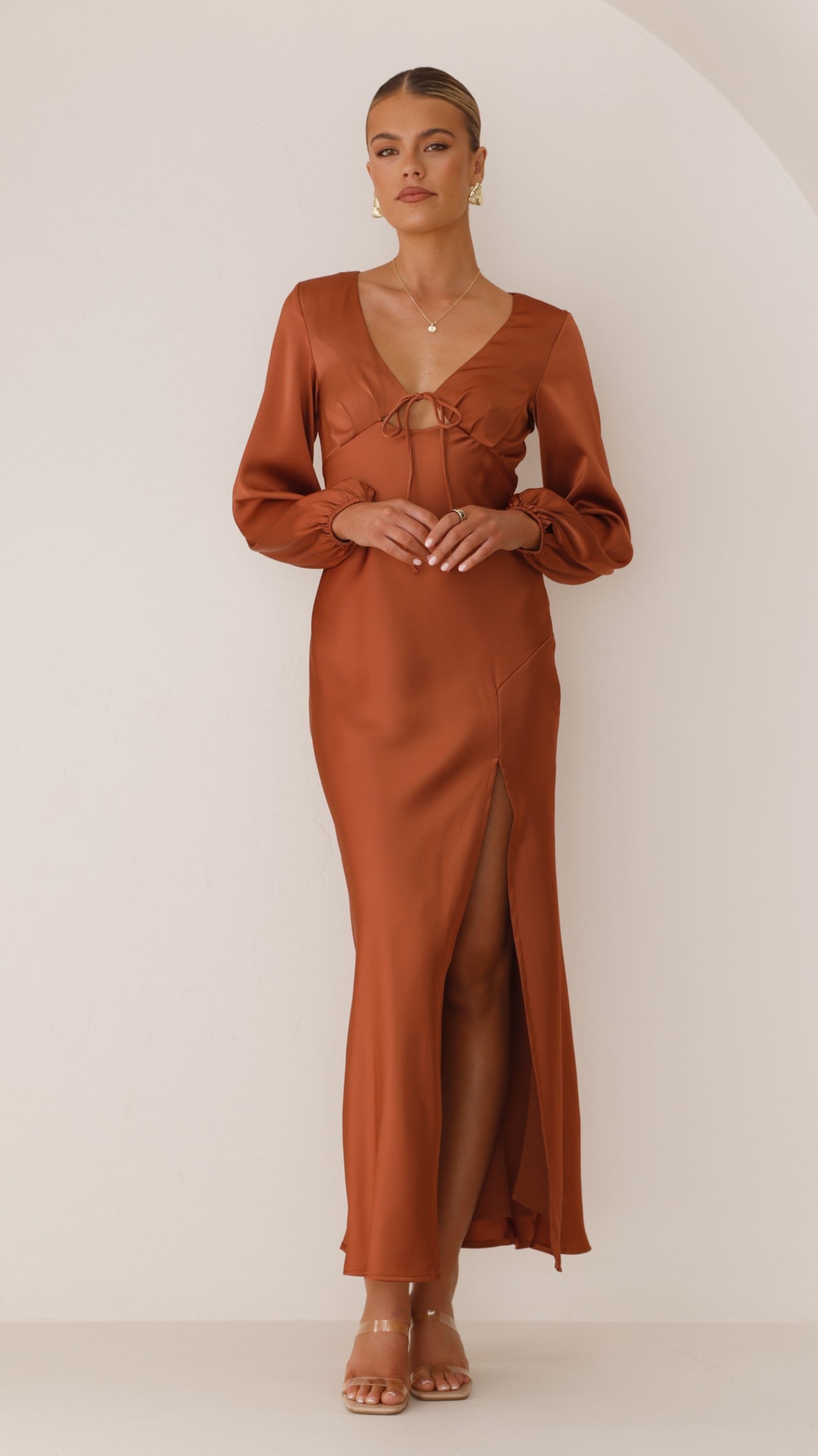 Brigitte Maxi Dress - Copper - Billy J