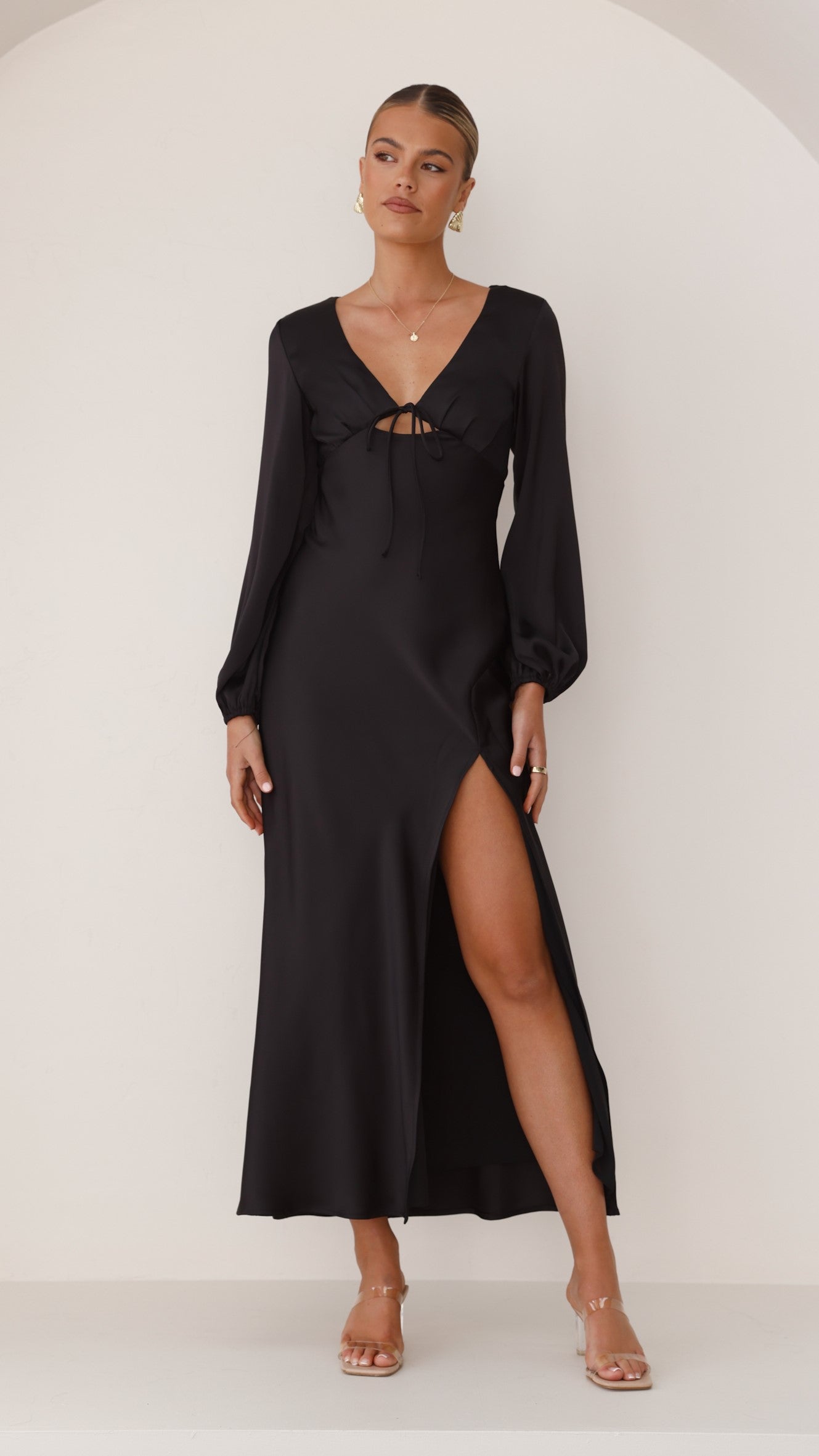 Brigitte Maxi Dress - Black - Billy J