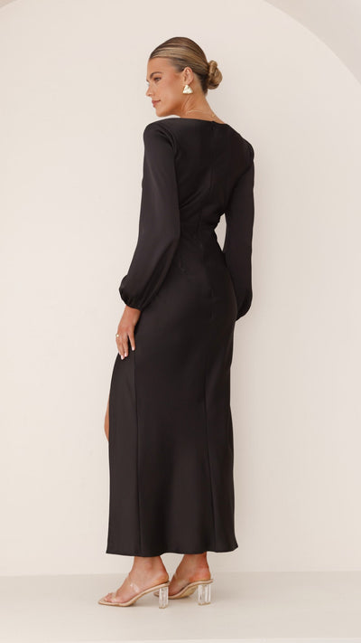 Load image into Gallery viewer, Brigitte Maxi Dress - Black - Billy J
