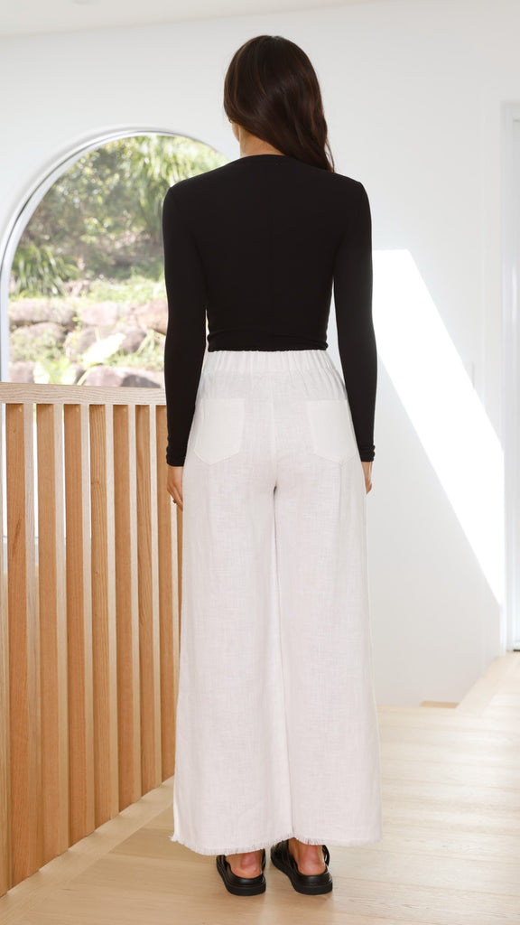 Lunan Pants - White - Billy J