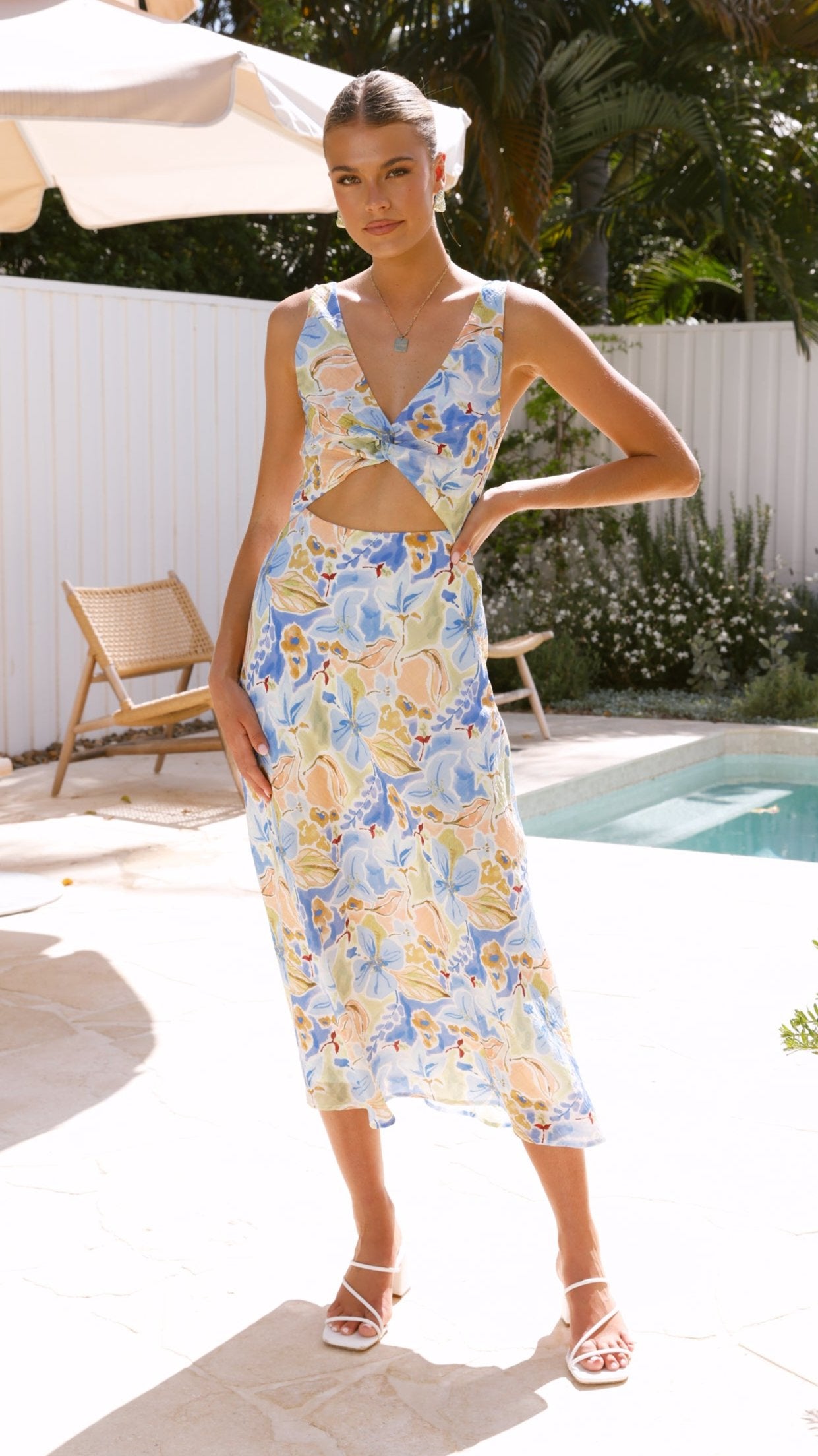 Talulah Maxi Dress - Blue Floral - Billy J