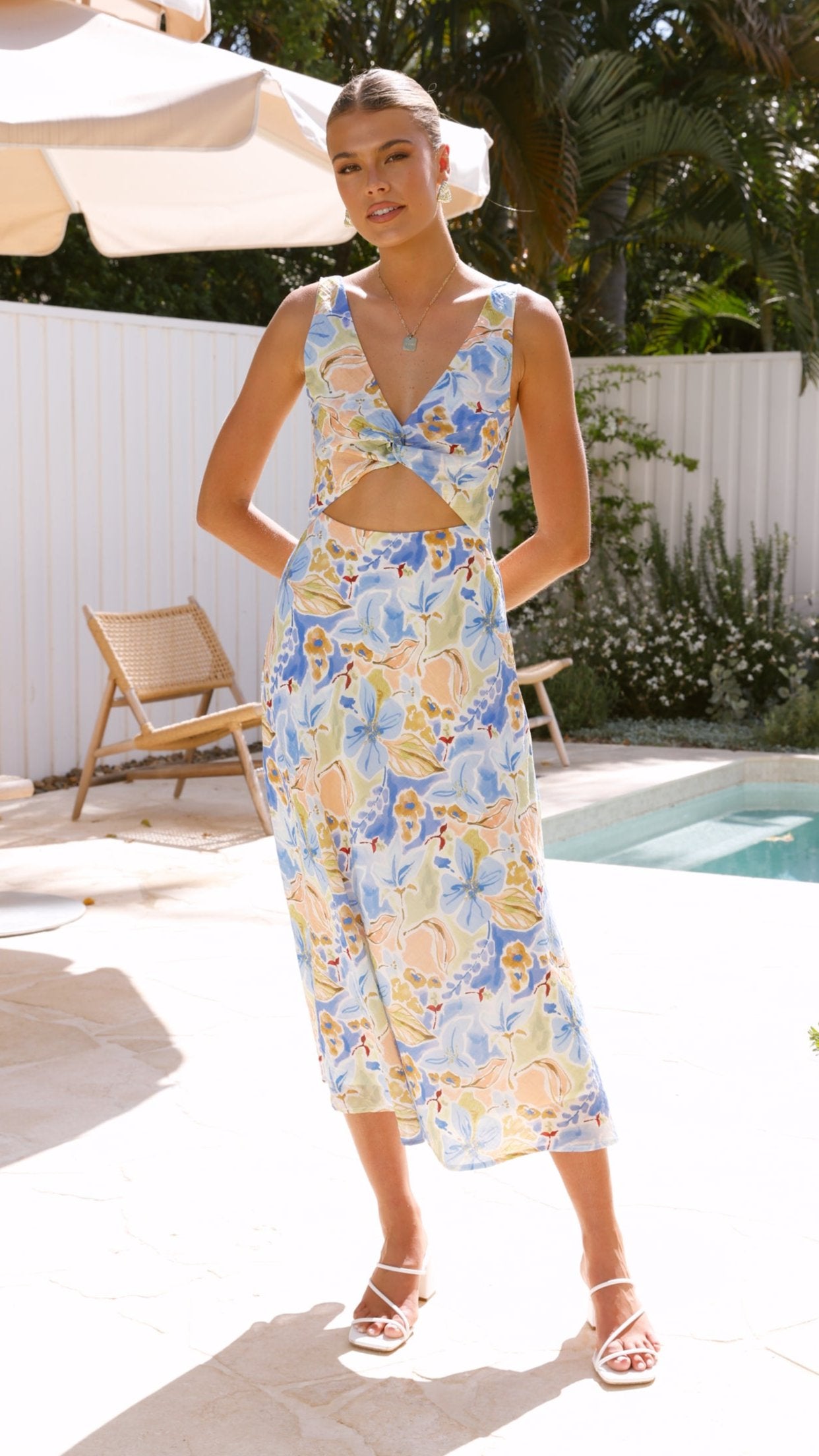 Talulah Maxi Dress - Blue Floral - Billy J