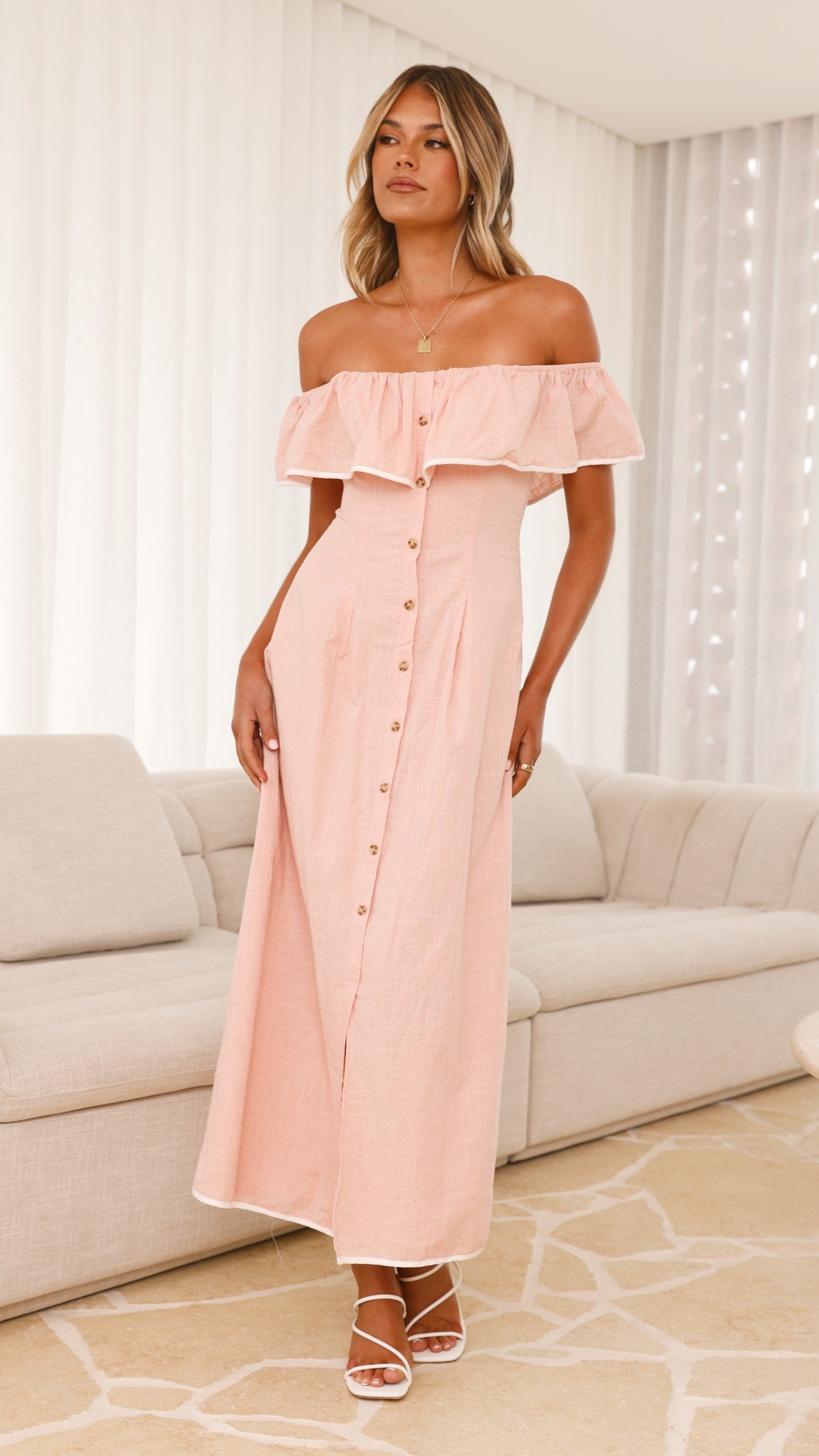 Ohela Maxi Dress - Blush - Billy J