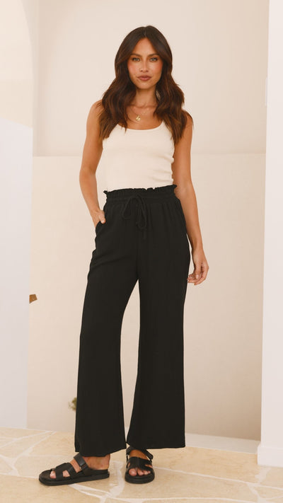 Load image into Gallery viewer, Sylvie Pants - Black - Billy J
