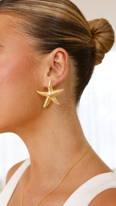 Load image into Gallery viewer, Starfish Earrings - Gold - Billy J
