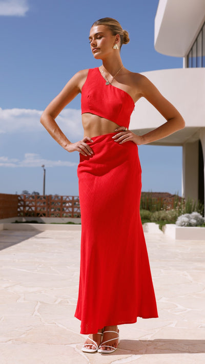 Load image into Gallery viewer, Abia Maxi Dress - Red - Billy J
