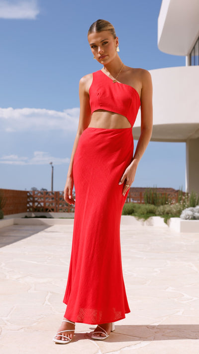 Load image into Gallery viewer, Abia Maxi Dress - Red - Billy J
