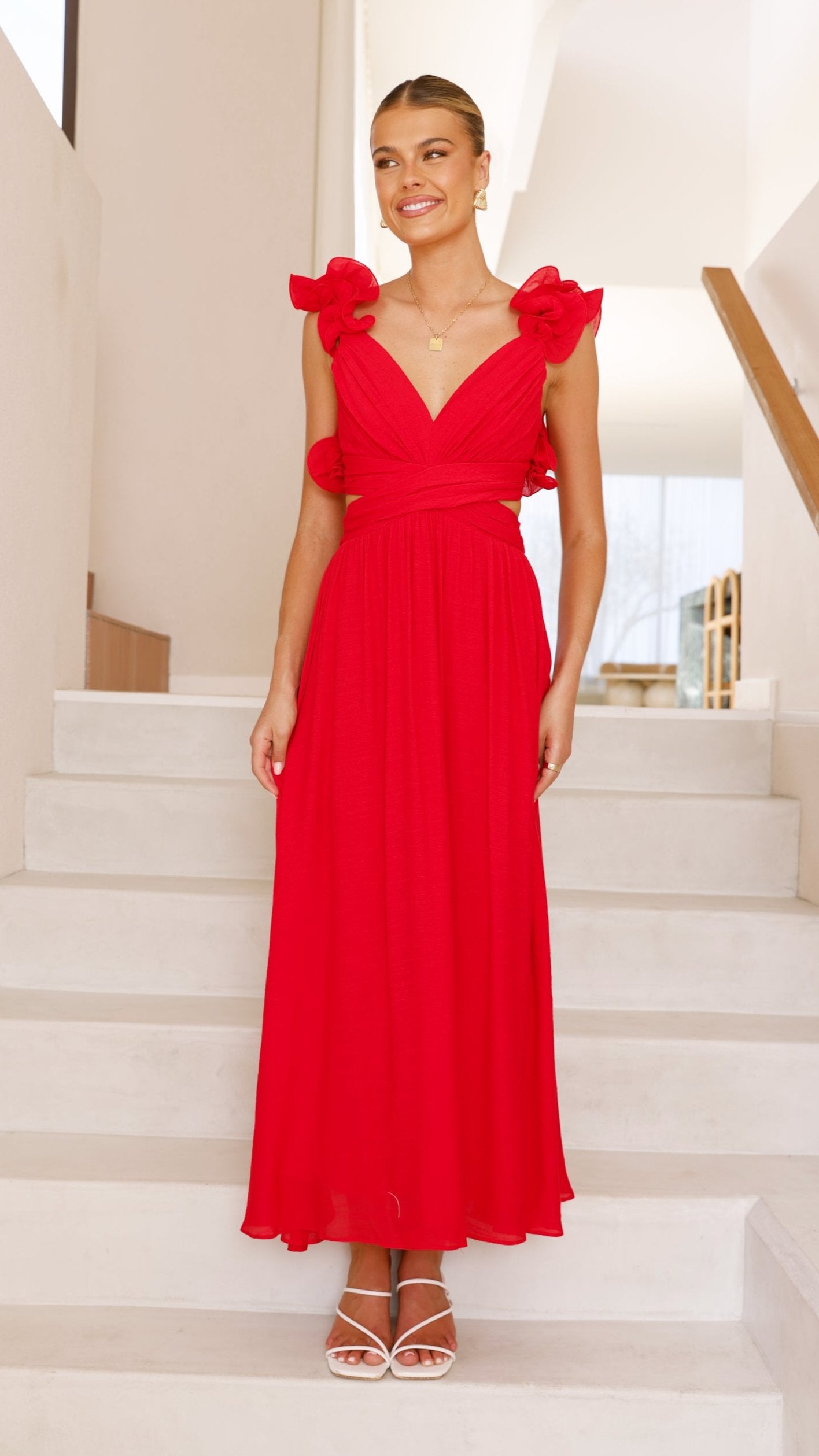 Galilhai Maxi Dress - Red - Billy J