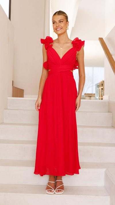 Load image into Gallery viewer, Galilhai Maxi Dress - Red - Billy J
