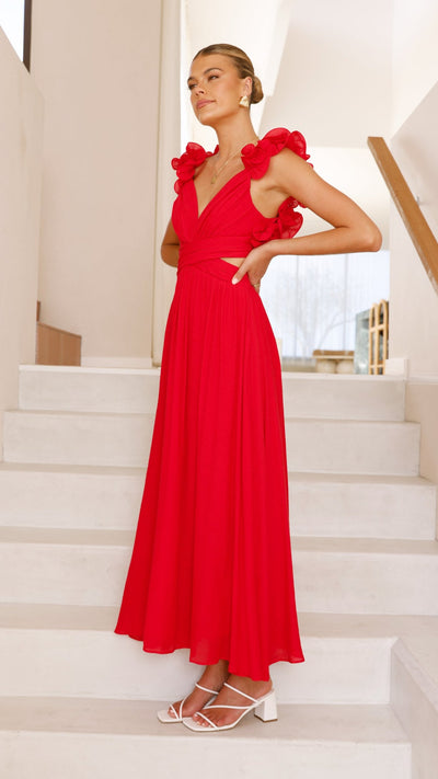 Load image into Gallery viewer, Galilhai Maxi Dress - Red - Billy J
