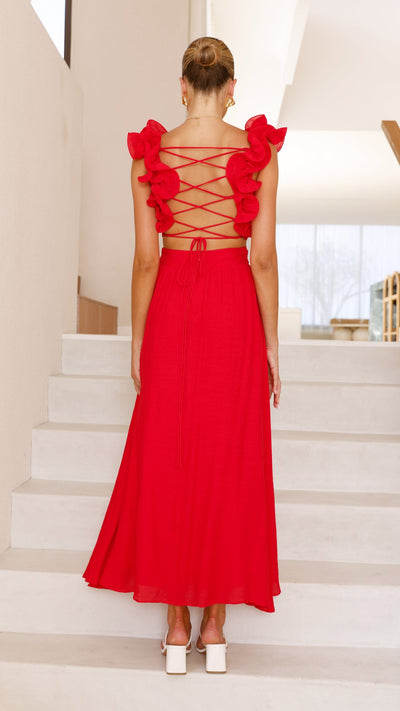 Load image into Gallery viewer, Galilhai Maxi Dress - Red - Billy J
