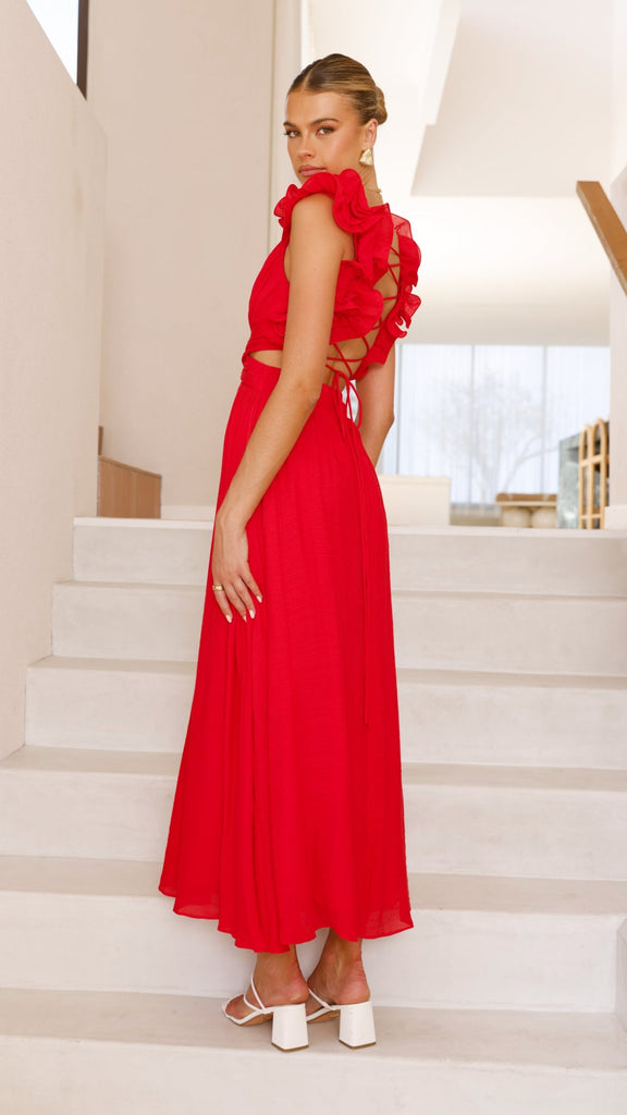 Galilhai Maxi Dress - Red - Billy J