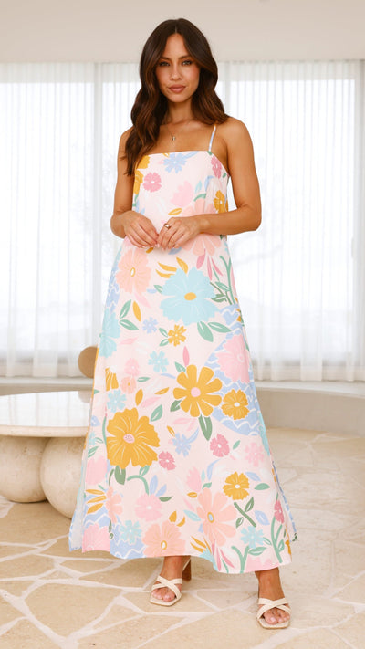 Load image into Gallery viewer, Flo Maxi Dress - Blush Petal - Billy J
