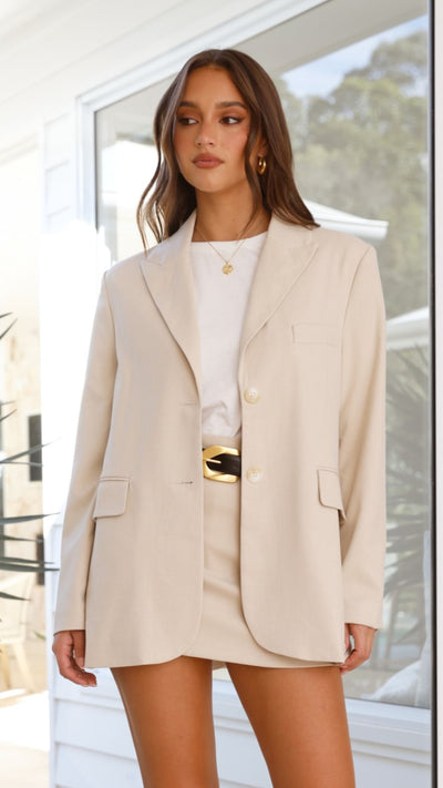 Load image into Gallery viewer, Jayma Blazer - Beige - Billy J
