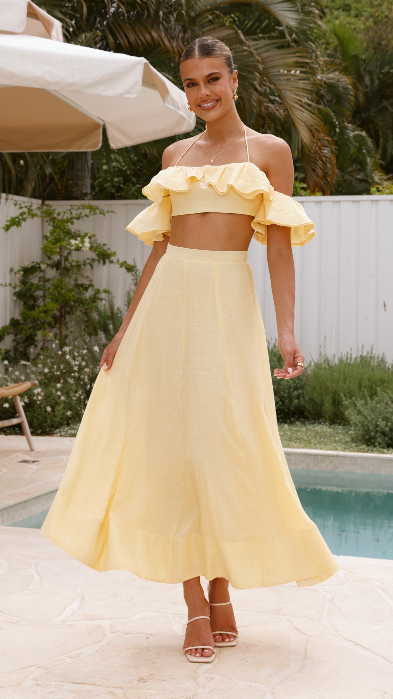 Trista Maxi Skirt - Yellow - Billy J