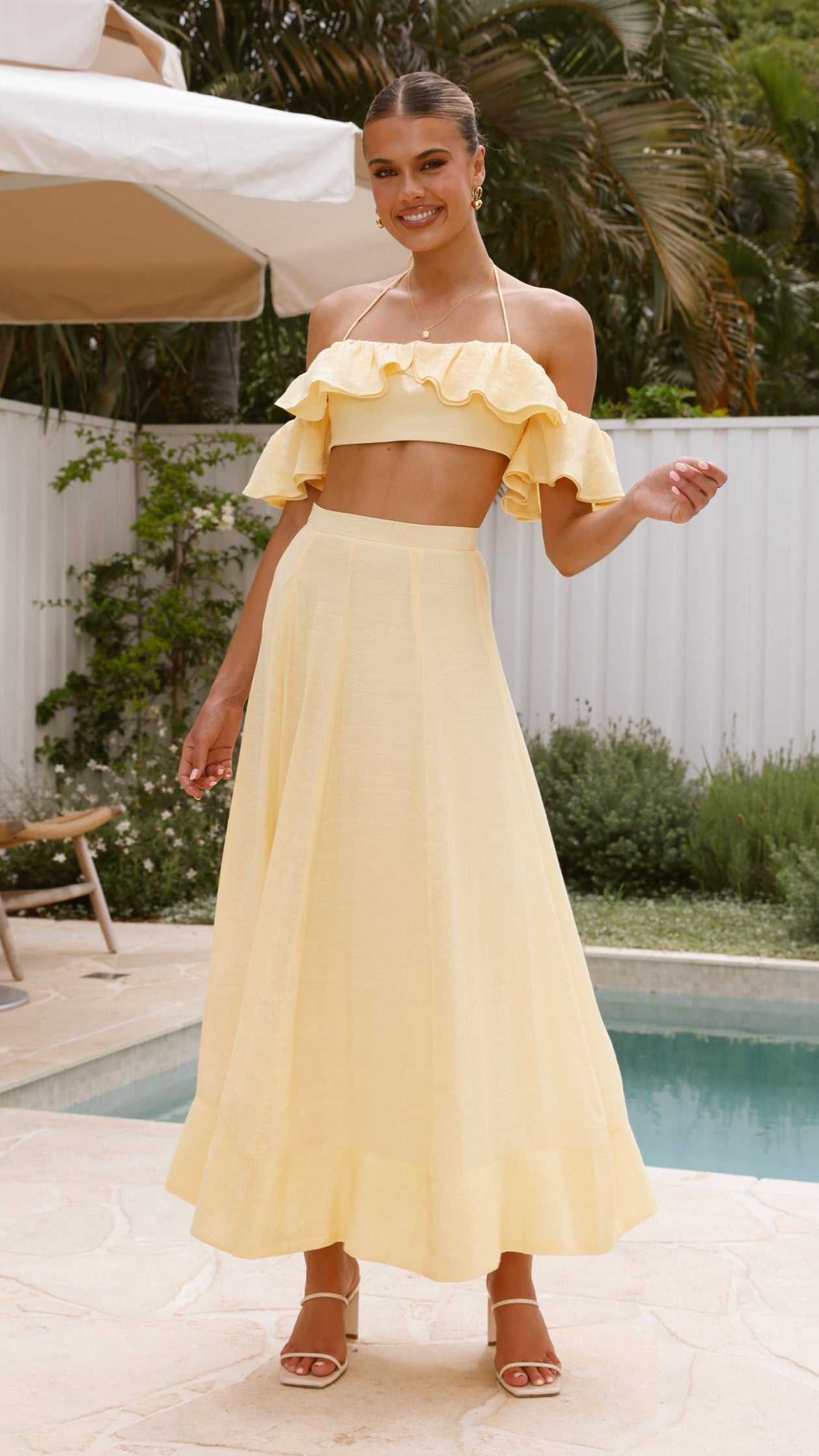 Trista Maxi Skirt - Yellow - Billy J