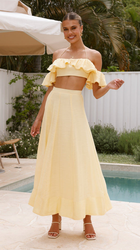 Trista Maxi Skirt - Yellow - Billy J