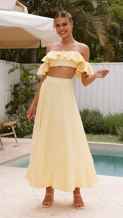 Load image into Gallery viewer, Trista Maxi Skirt - Yellow - Billy J
