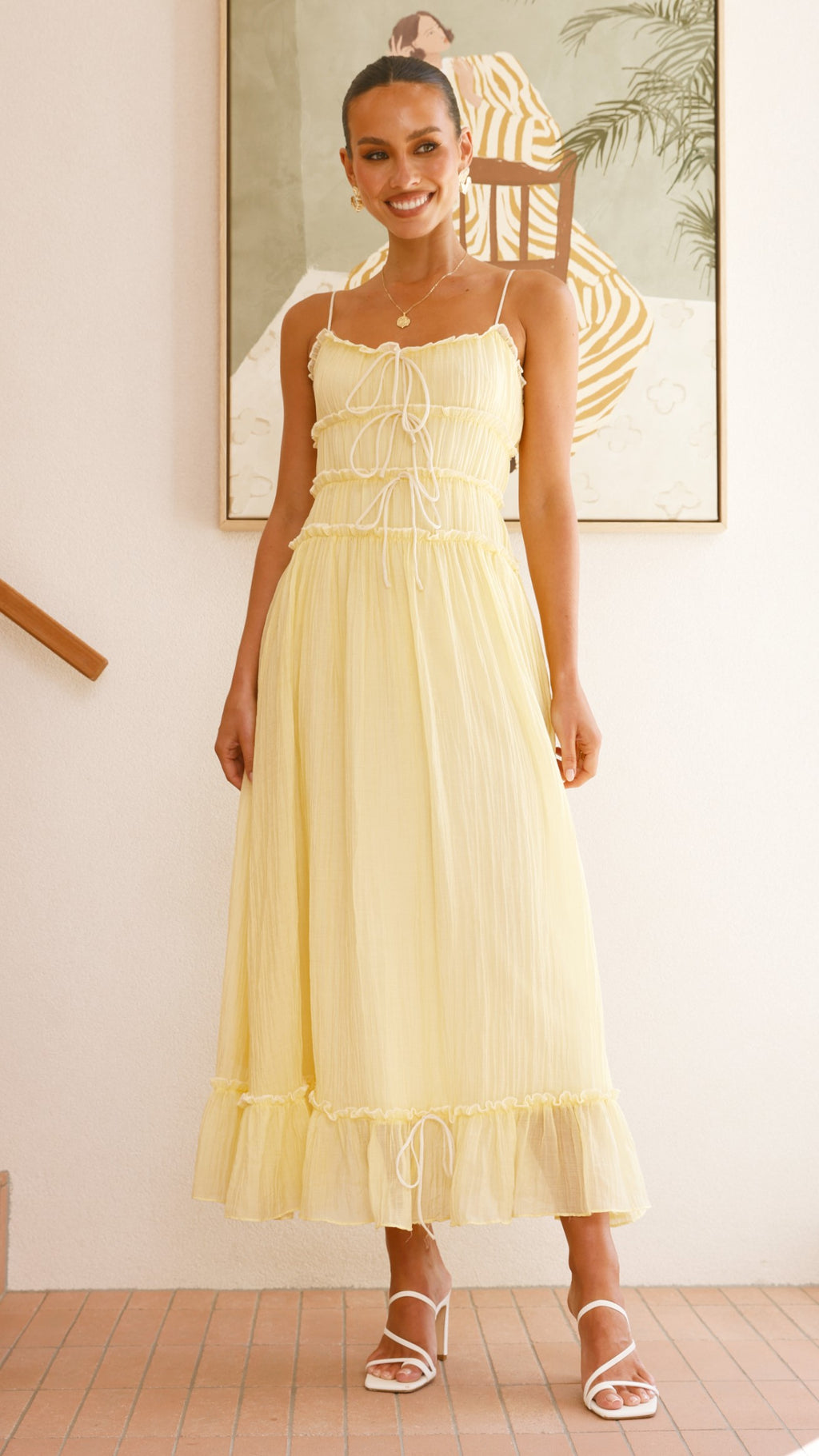 Halo Maxi Dress - Lemon - Billy J