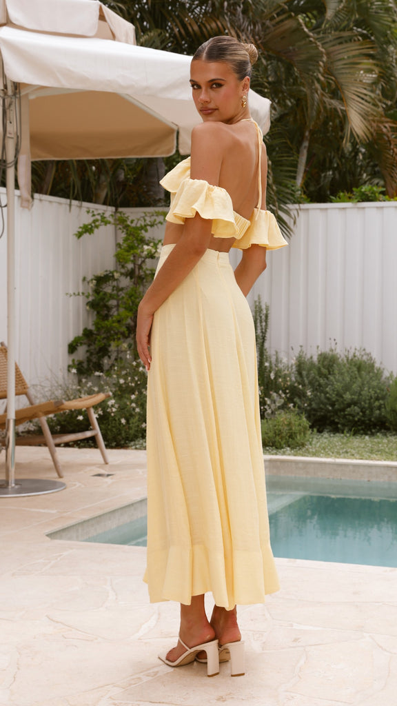 Trista Maxi Skirt - Yellow - Billy J