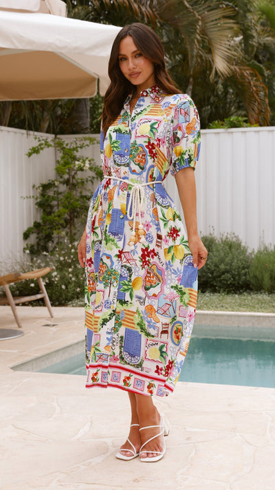 Load image into Gallery viewer, Corena Maxi Dress - Ciao Bella Print - Billy J
