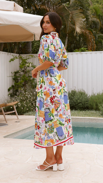 Load image into Gallery viewer, Corena Maxi Dress - Ciao Bella Print - Billy J
