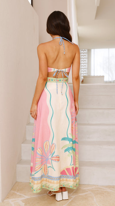 Load image into Gallery viewer, Aviana Maxi Dress - Pink Multi - Billy J
