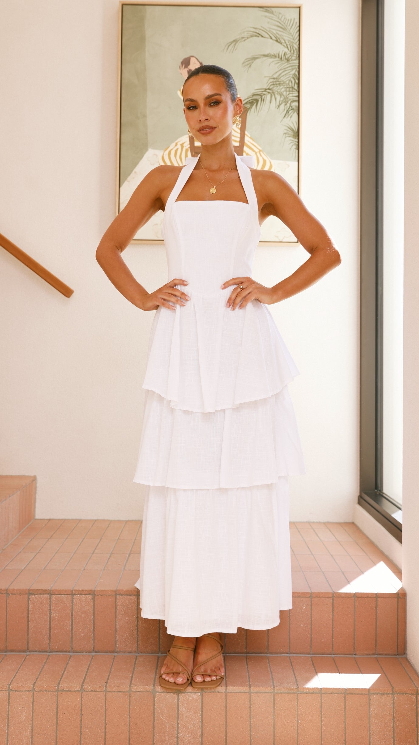 Danais Maxi Dress - White - Billy J