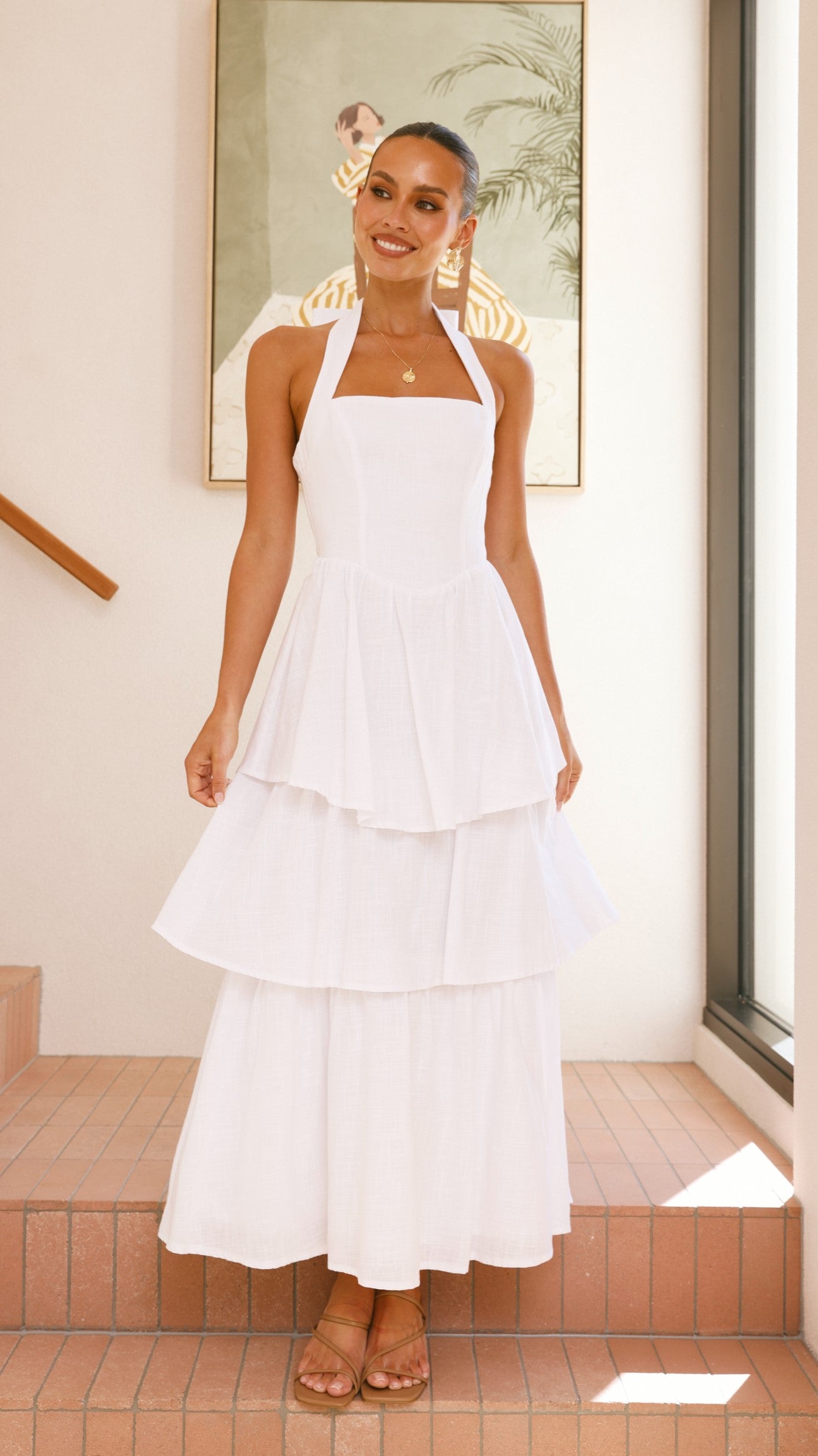 Danais Maxi Dress - White - Billy J