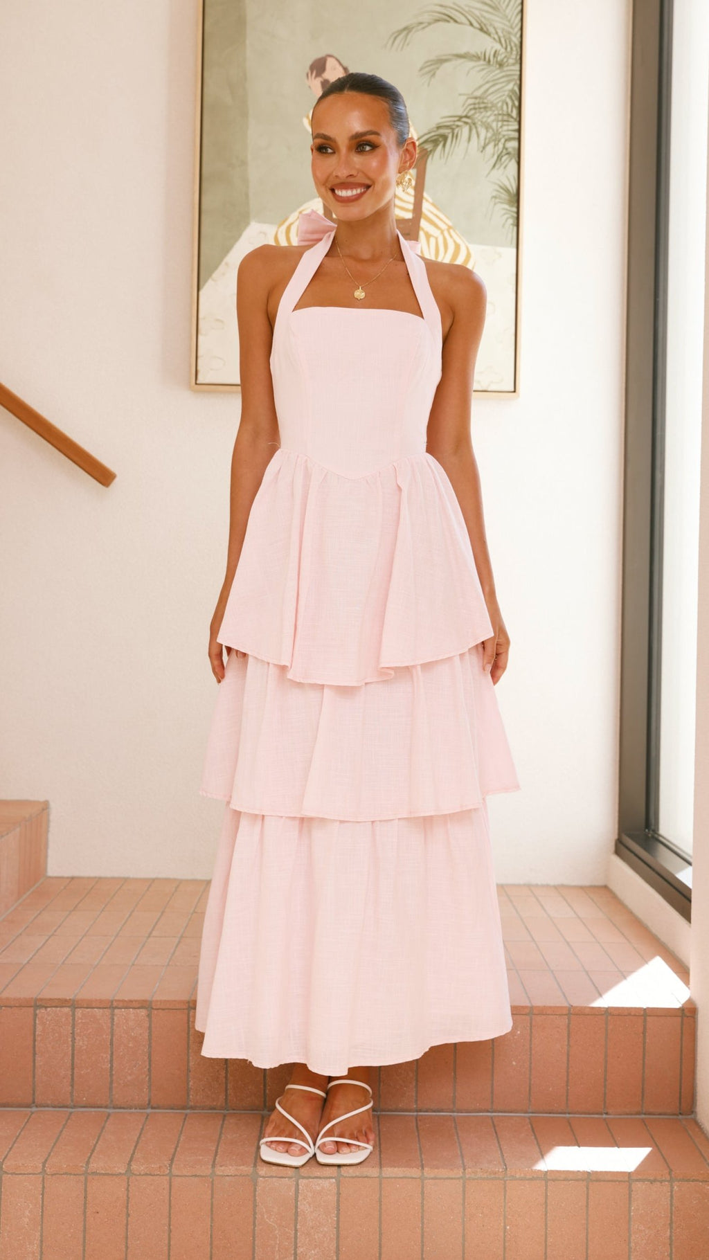 Danais Maxi Dress - Pink - Billy J