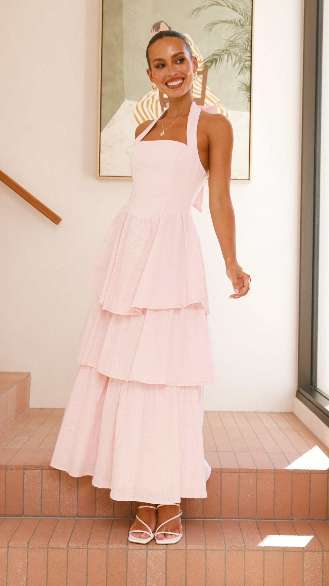 Danais Maxi Dress - Pink - Billy J