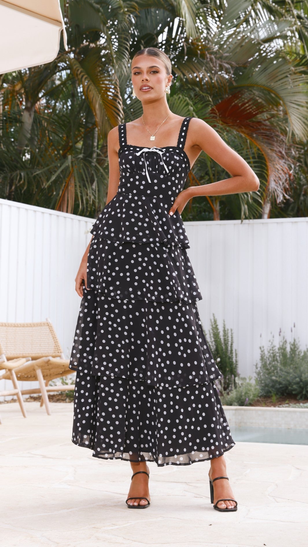 Maura Maxi Dress - Black/White - Billy J