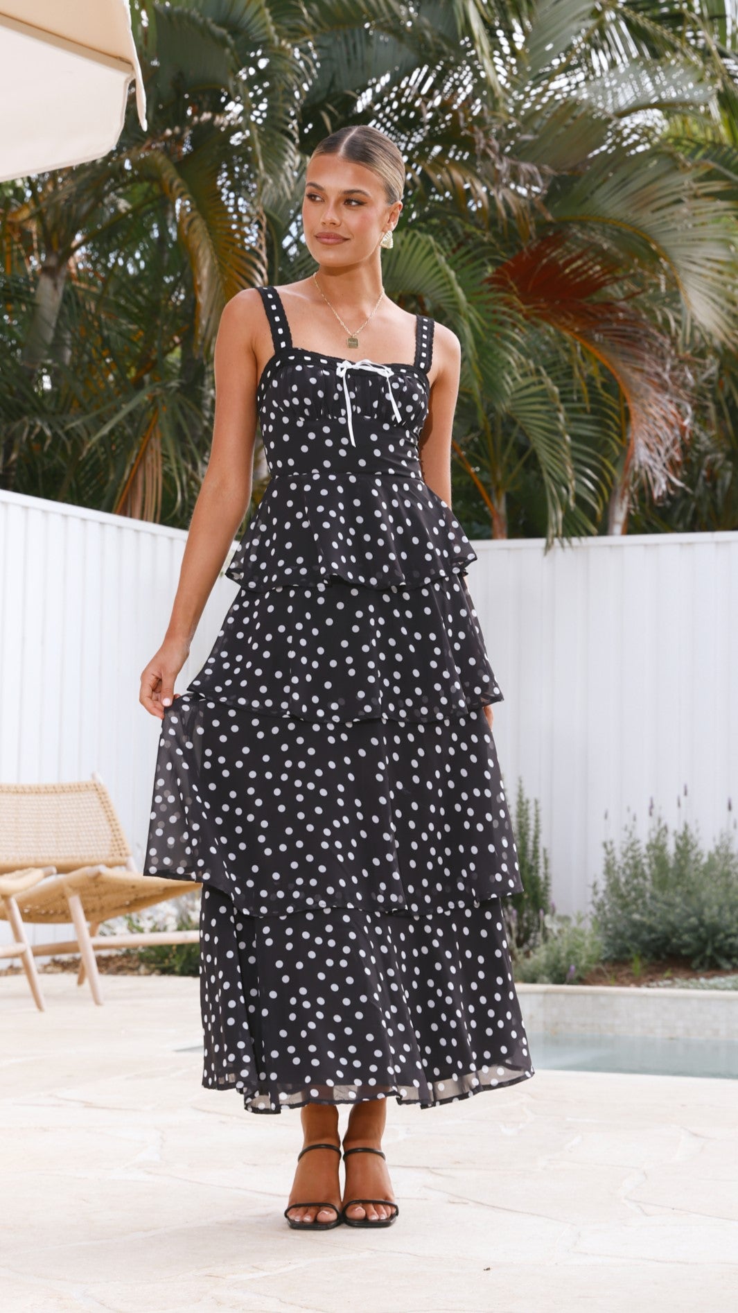 Maura Maxi Dress - Black/White - Billy J