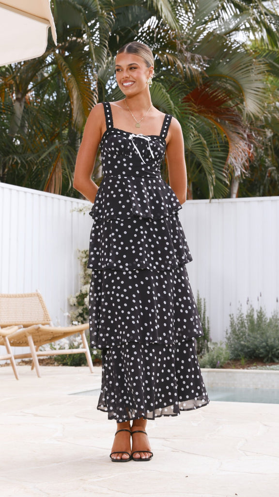 Maura Maxi Dress - Black/White - Billy J