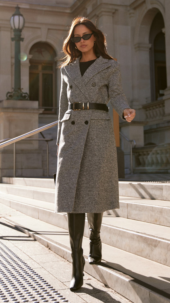 Jayla Longline Coat - Grey - Billy J