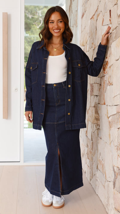 Load image into Gallery viewer, Nafasi Jacket - Indigo Denim - Billy J
