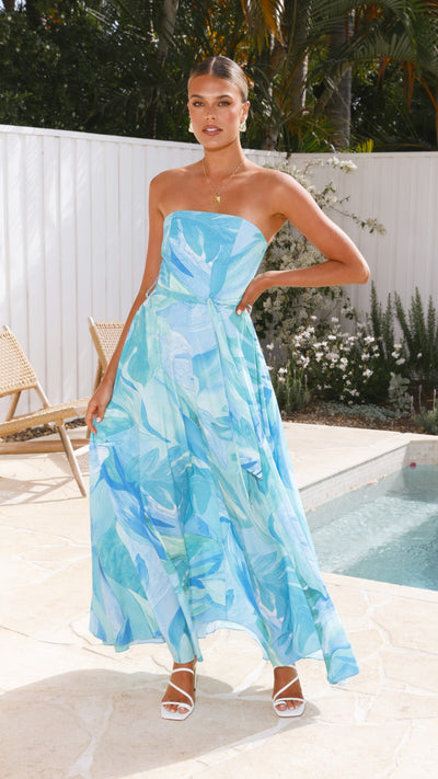 Load image into Gallery viewer, Daniella Maxi Dress - Blue - Billy J
