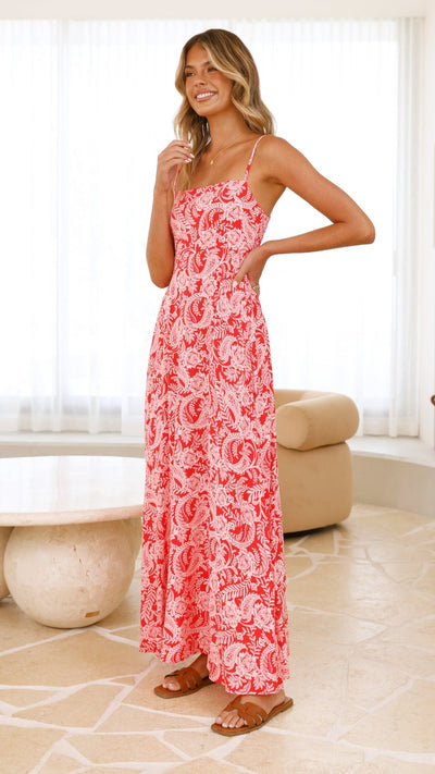 Load image into Gallery viewer, Jaylene Maxi Dress - Paisley Print - Billy J
