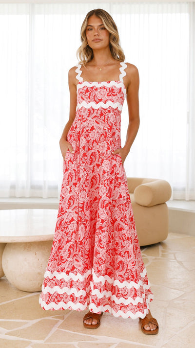 Load image into Gallery viewer, Eaton Maxi Dress - Paisley Print - Billy J
