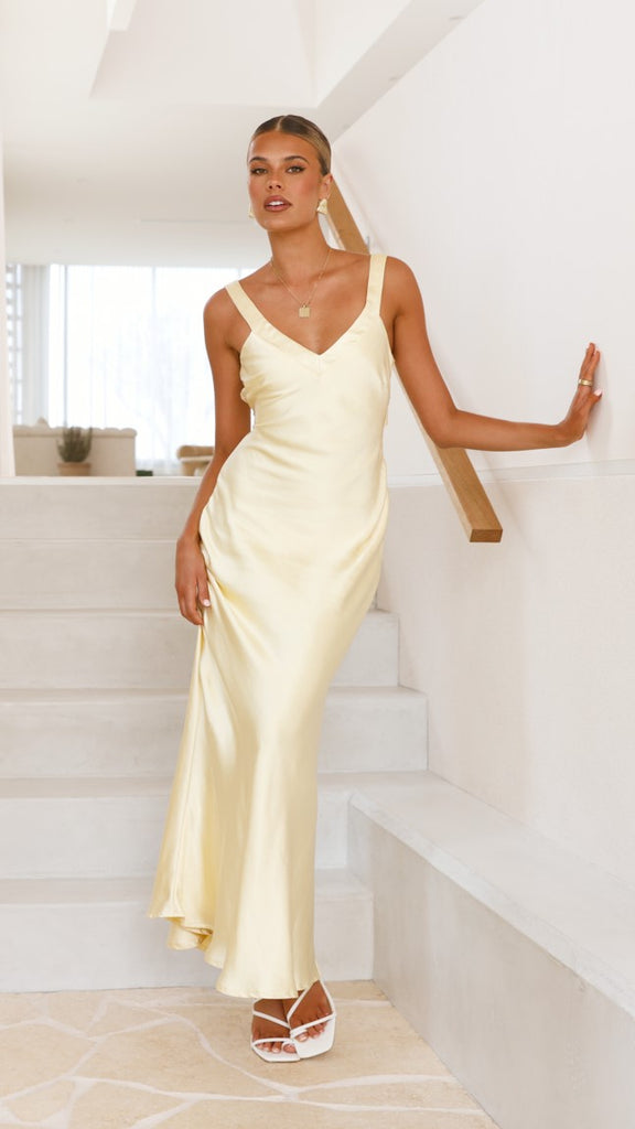 Andie Maxi Dress - Yellow - Billy J