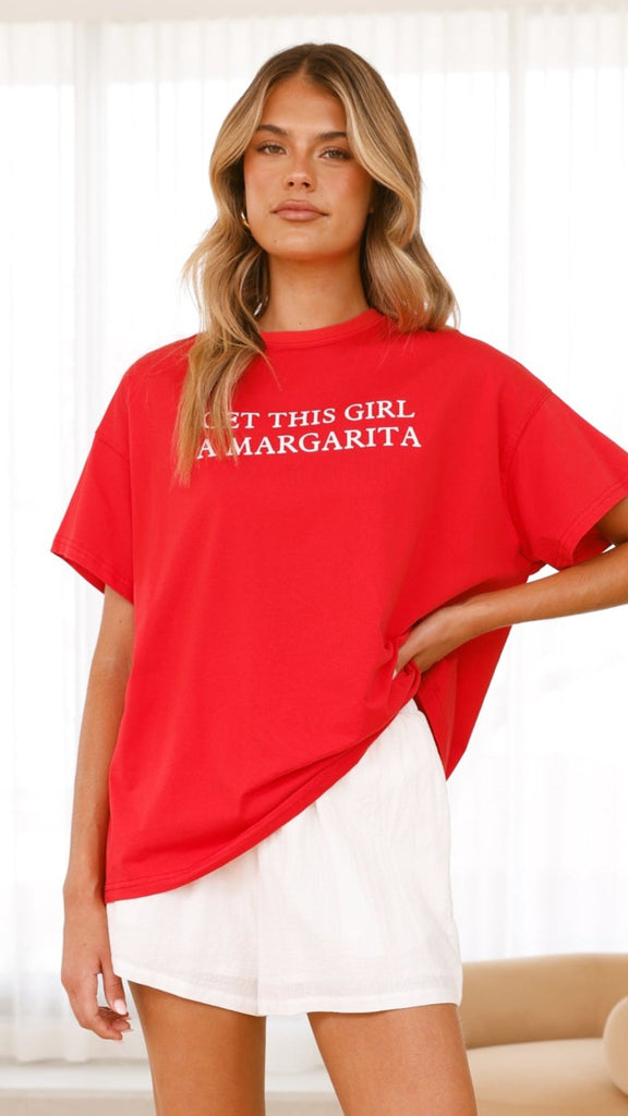 Margarita Tee - Red - Billy J