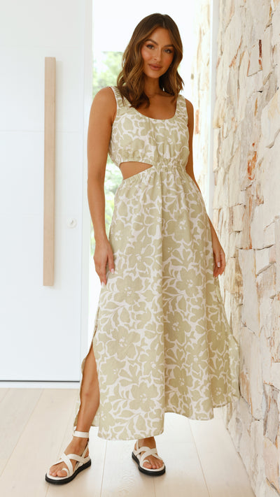 Load image into Gallery viewer, Soraya Maxi Dress - Aloe - Billy J
