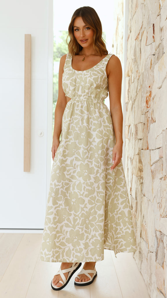 Soraya Maxi Dress - Aloe - Billy J