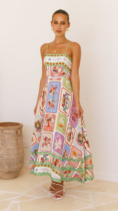 Load image into Gallery viewer, Olicia Maxi Dress - Aztec Print - Billy J
