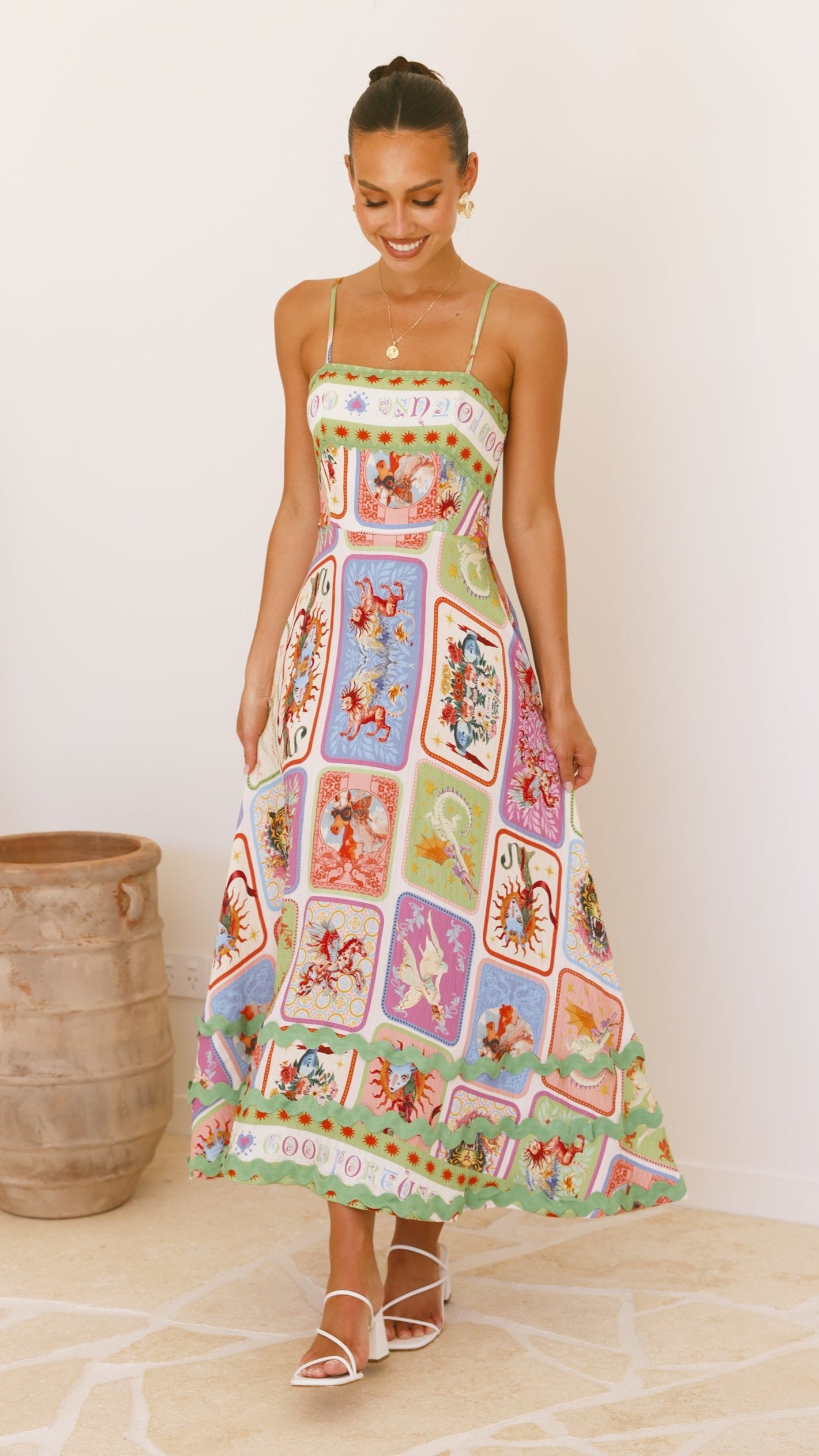 Olicia Maxi Dress - Aztec Print - Billy J