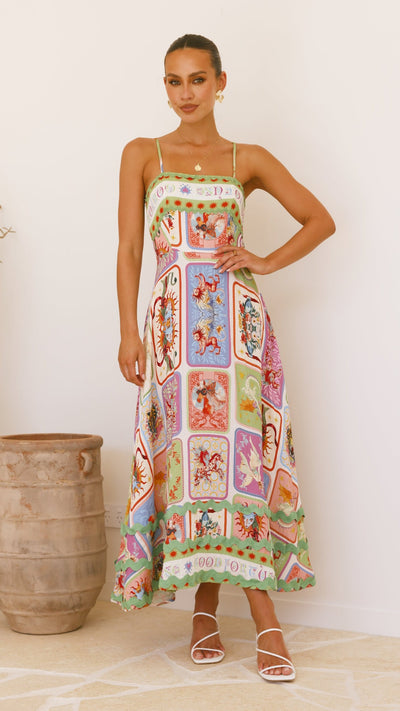 Load image into Gallery viewer, Olicia Maxi Dress - Aztec Print - Billy J
