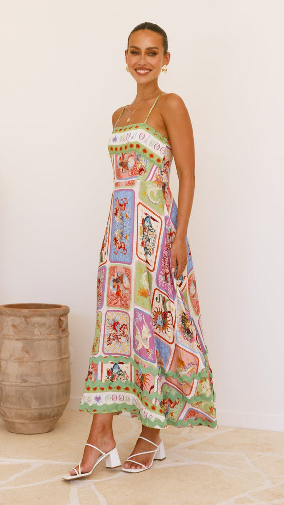 Olicia Maxi Dress - Aztec Print - Billy J