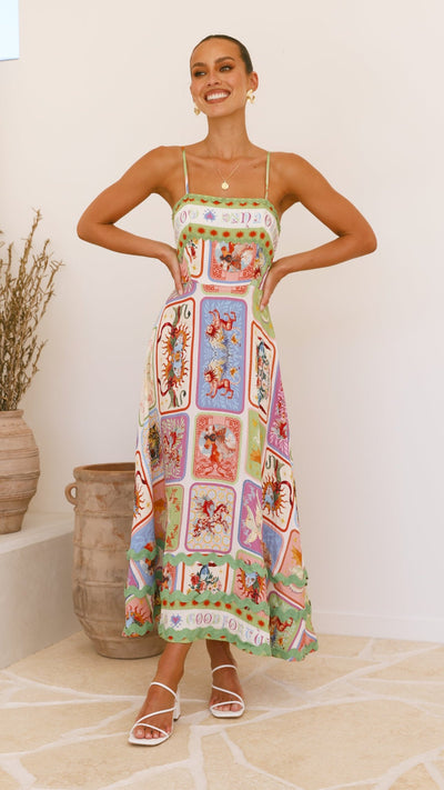 Load image into Gallery viewer, Olicia Maxi Dress - Aztec Print - Billy J
