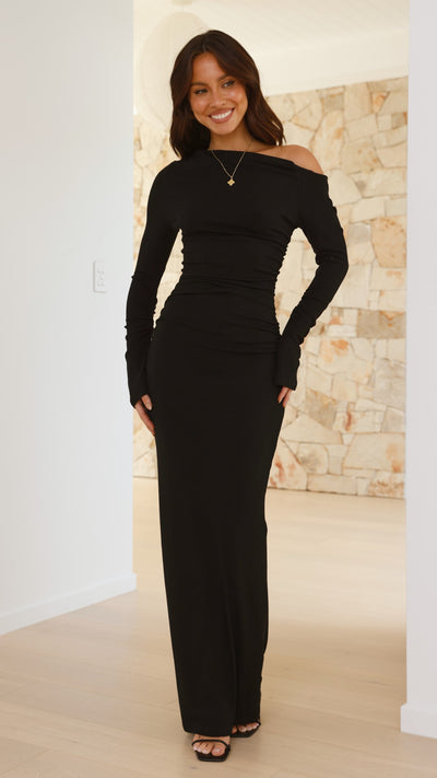 Load image into Gallery viewer, Reyna Maxi Dress - Black - Billy J
