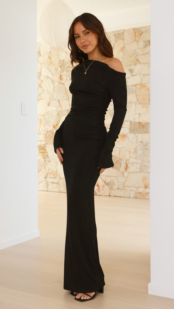 Reyna Maxi Dress - Black - Billy J